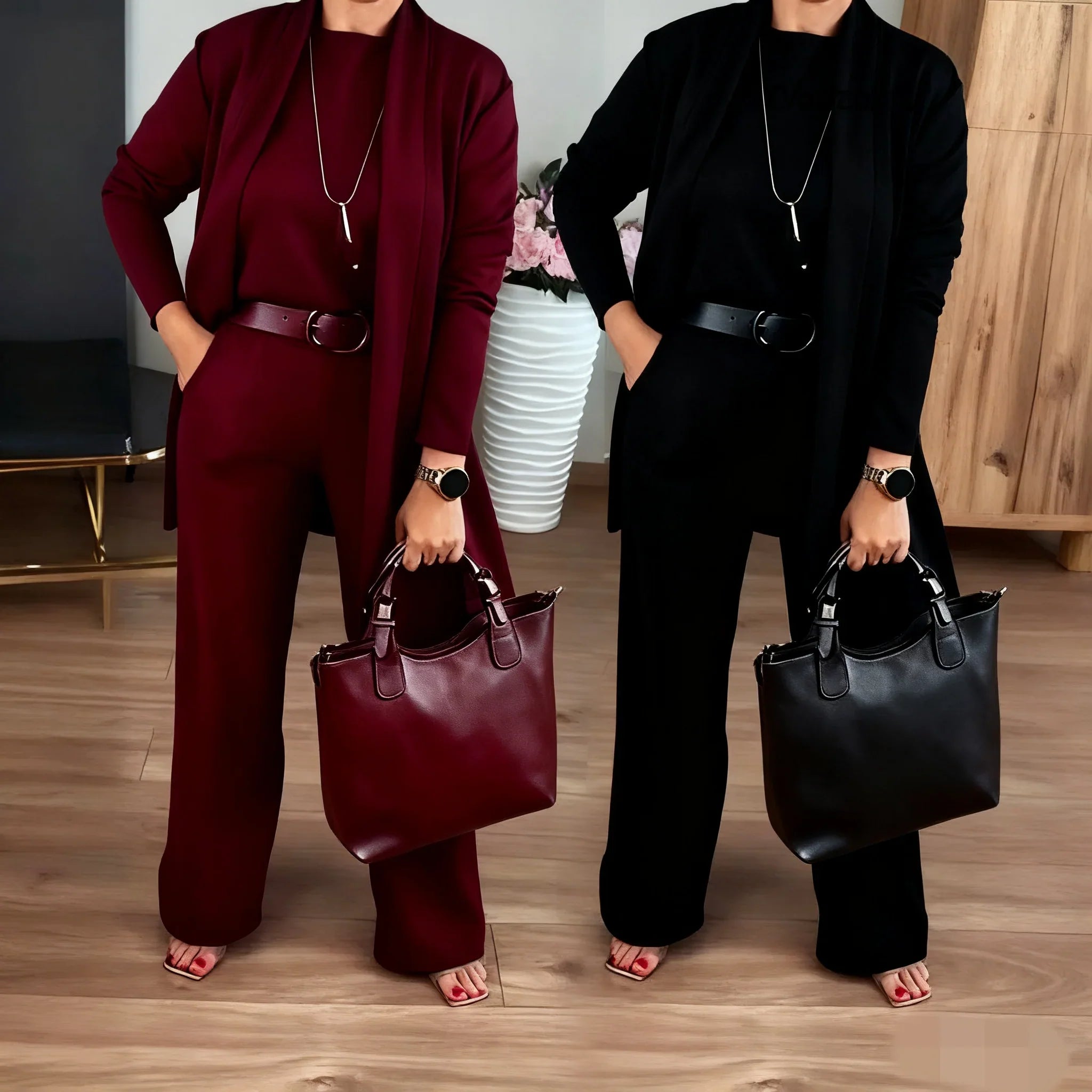 Everyday Modern Three-Piece Knit Set