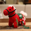 Buddha Stones Year of the Horse Bamboo Dragon Lotus Phoenix Plush Doll Home Decoration