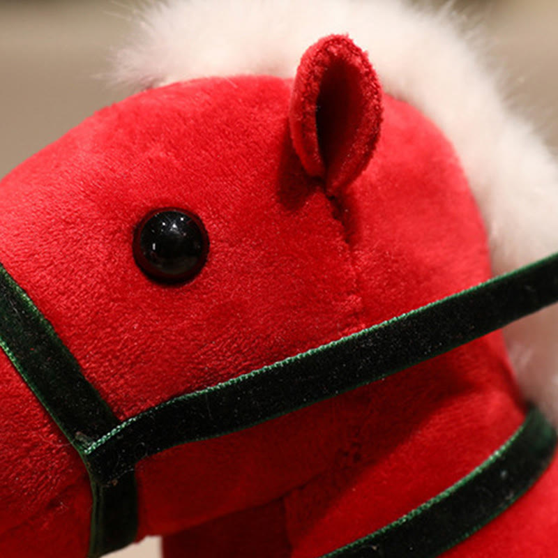 Buddha Stones Year of the Horse Bamboo Dragon Lotus Phoenix Plush Doll Home Decoration