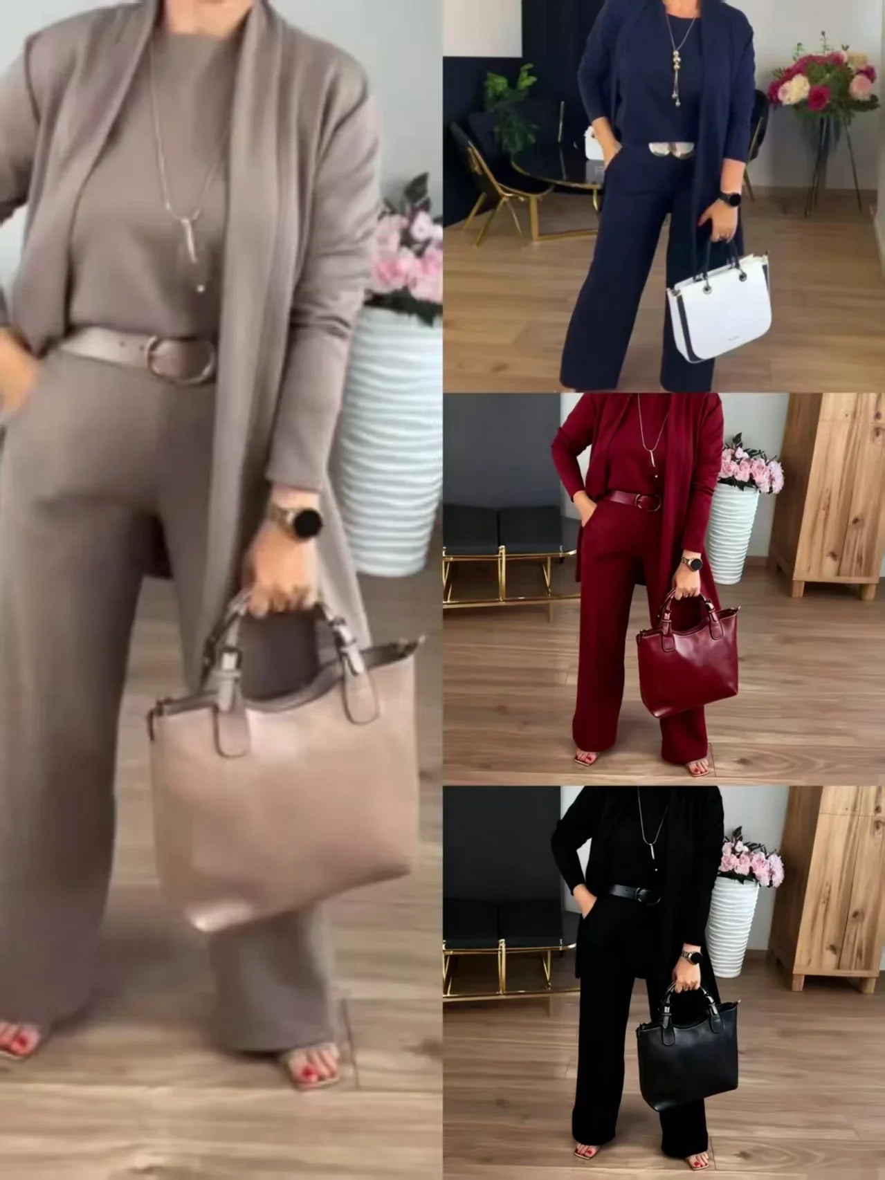 Everyday Modern Three-Piece Knit Set