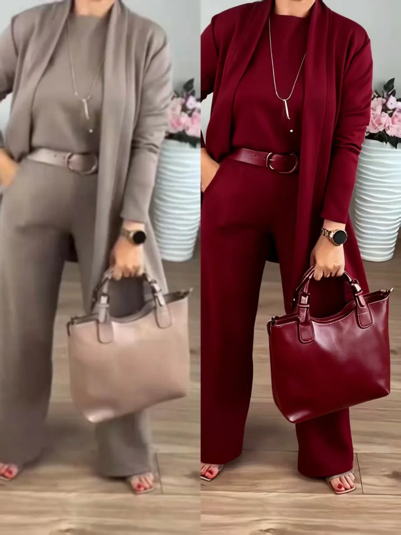 Everyday Modern Three-Piece Knit Set