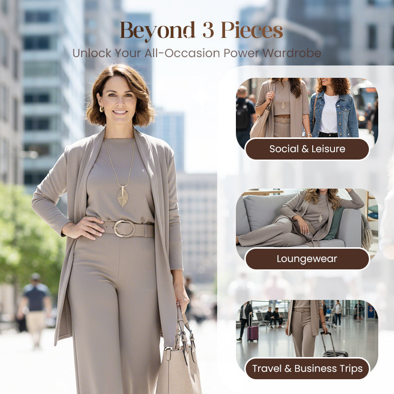 Everyday Modern Three-Piece Knit Set